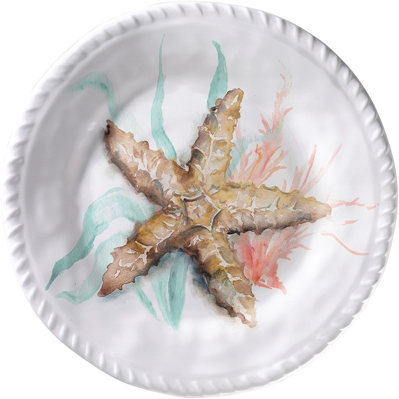 Merritt International Coral Shell 8in plate - Starfish