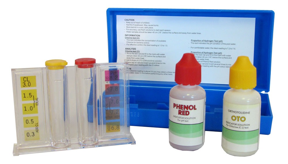 Swimming Pool Water Test Kit for Chlorine and PH