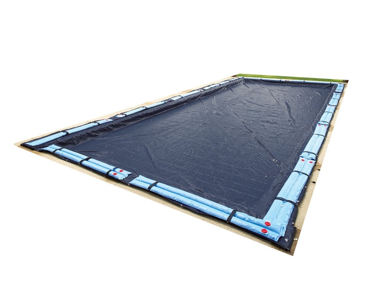 18x36' Dark Blue Rectangular Inground Pool Cover + Water ...