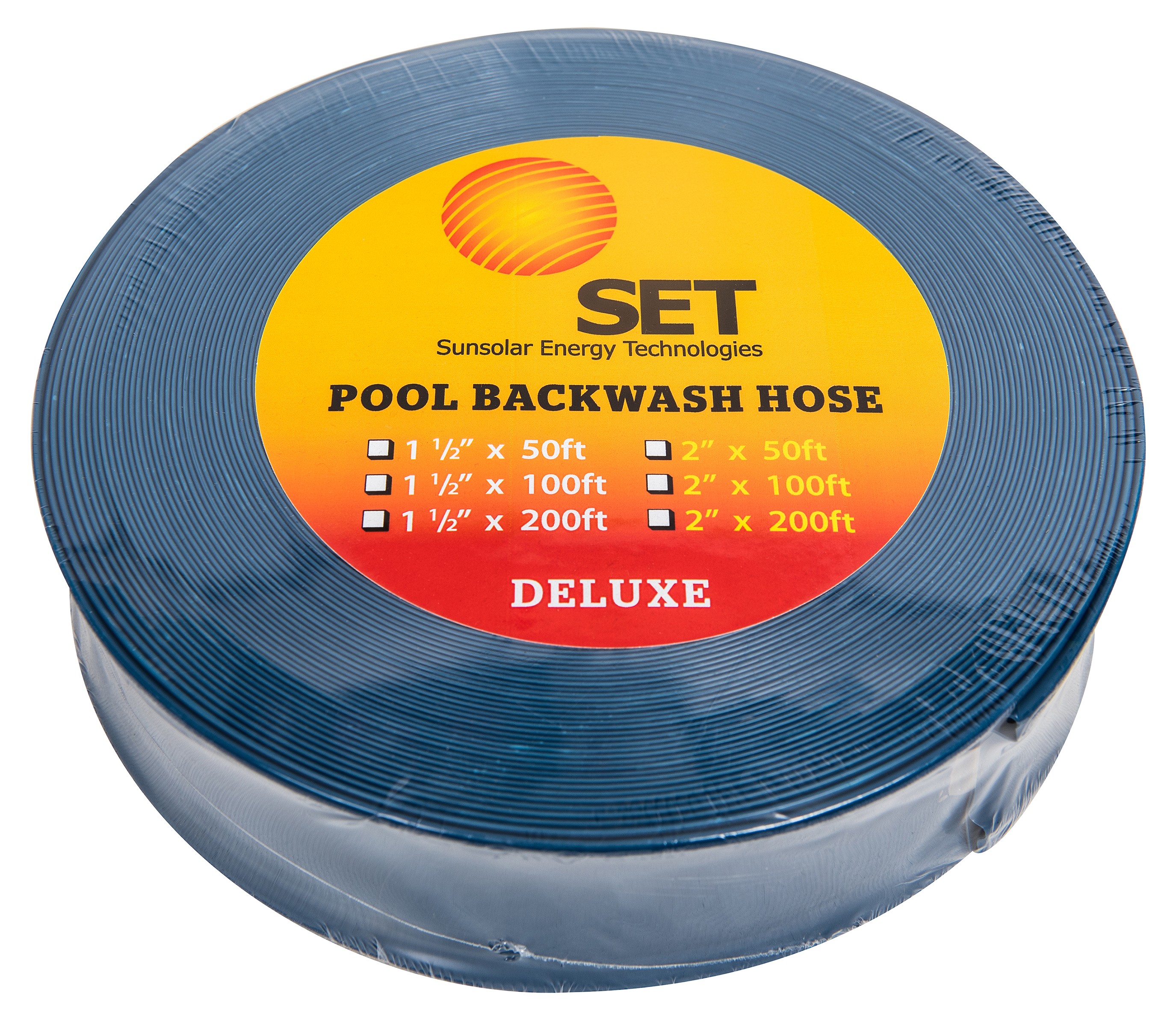 Heavy Duty Deluxe 2'' Backwater Hose for Swimming Pools - 100ft long