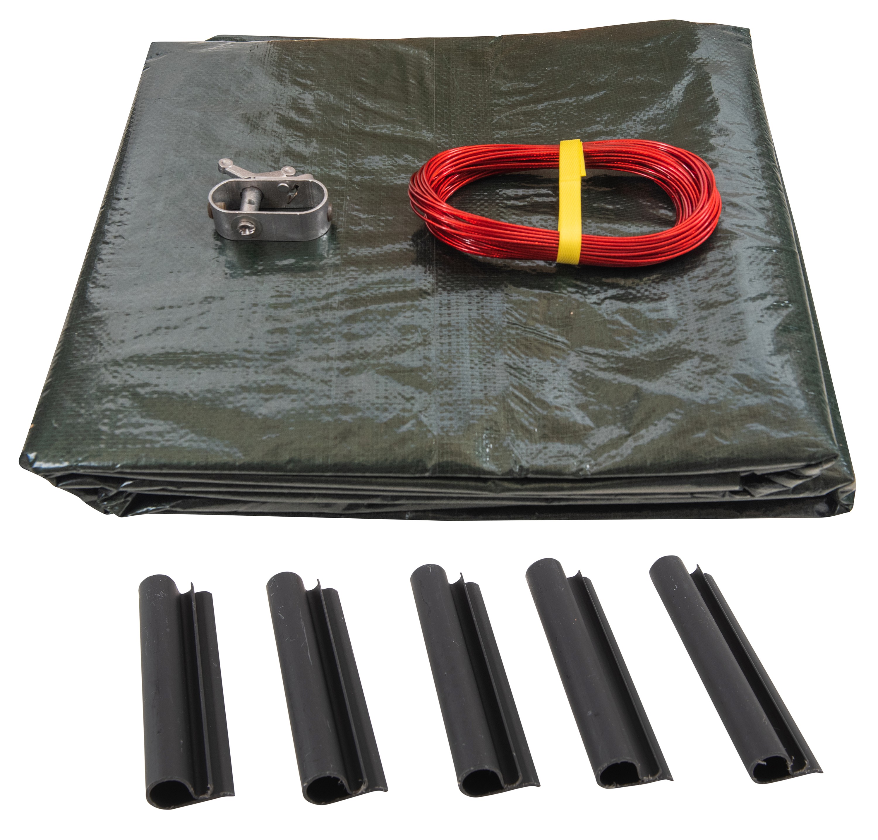 SET SunSolar Energy Technologies-  Heavy Duty series Above Ground Solid Pool Cover for 16x32 Foot Oval Swimming Pool - Winter Pool Cover with Sturdy Cable and Winch 12-Yr warranty. Cover Clips Included.