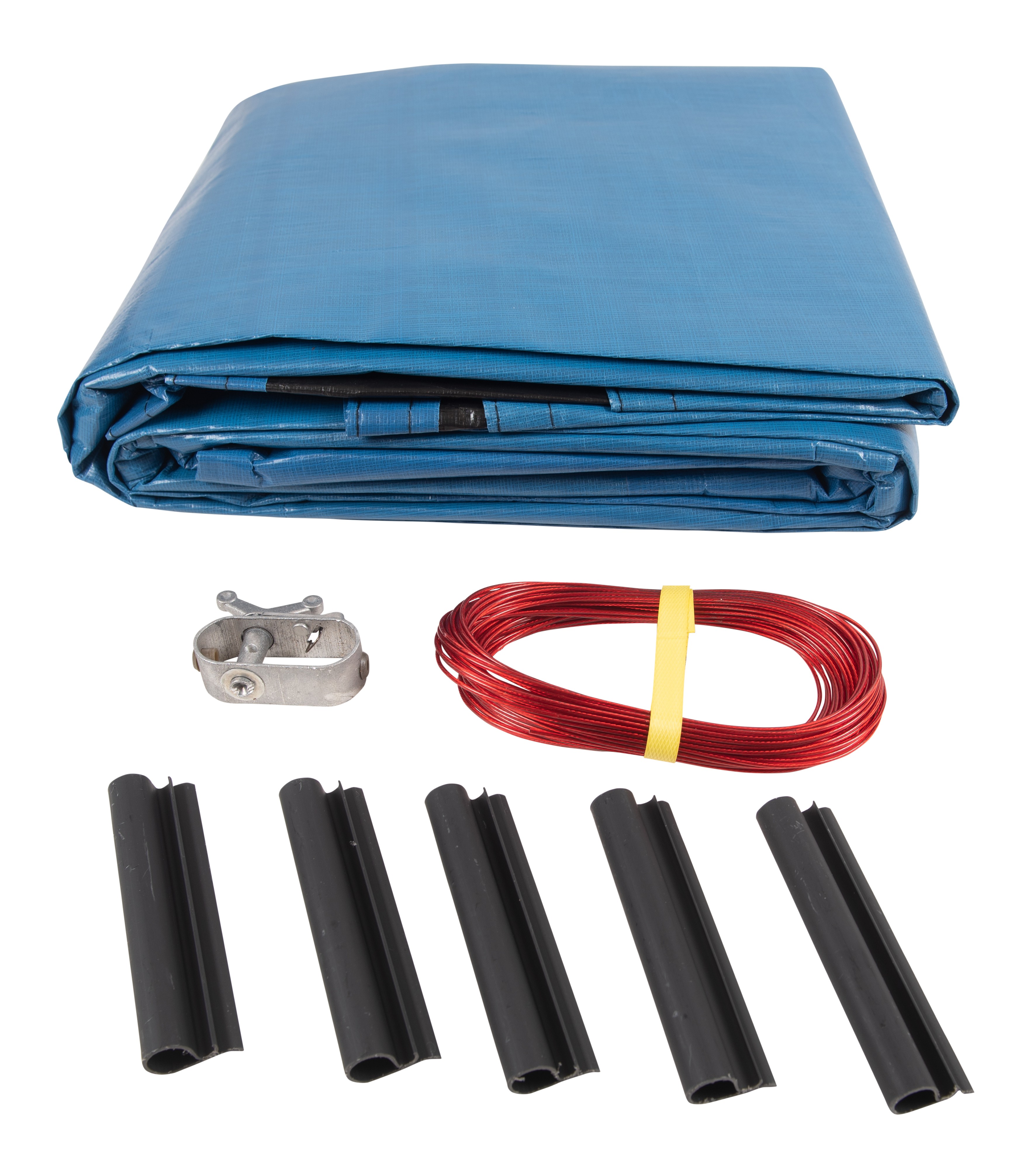 SET SunSolar Energy Technologies-  Super Duty series Above Ground Solid Pool Cover for 18x34 Foot Oval Swimming Pool - Winter Pool Cover with Sturdy Cable and Winch 15-Yr warranty. Cover Clips Included.