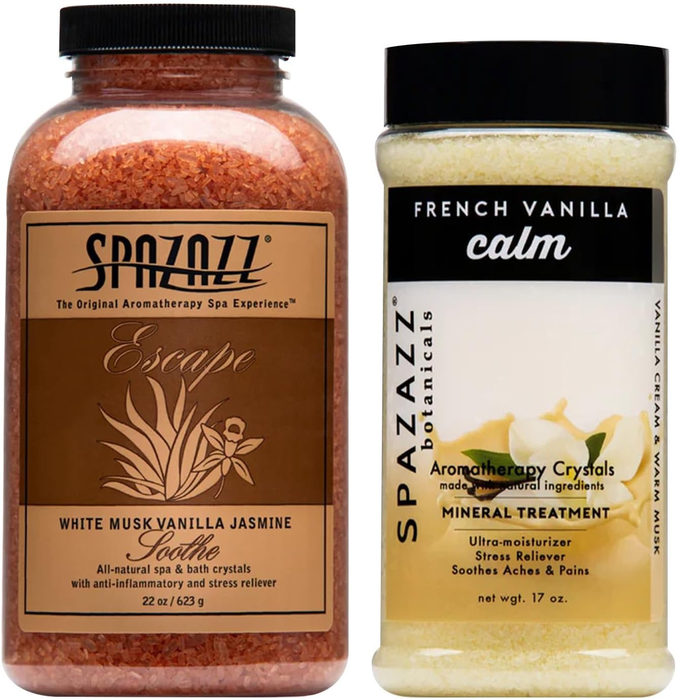 Spazazz Aromatherapy Spa/Bath Crystals 2PK - French Vanilla/White Musk Jasmine