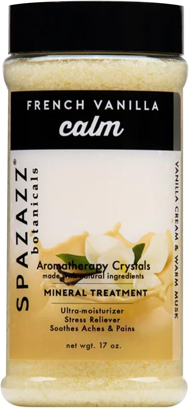 Spazazz Aromatherapy Spa and Bath Crystals - Warm French Vanilla 17oz
