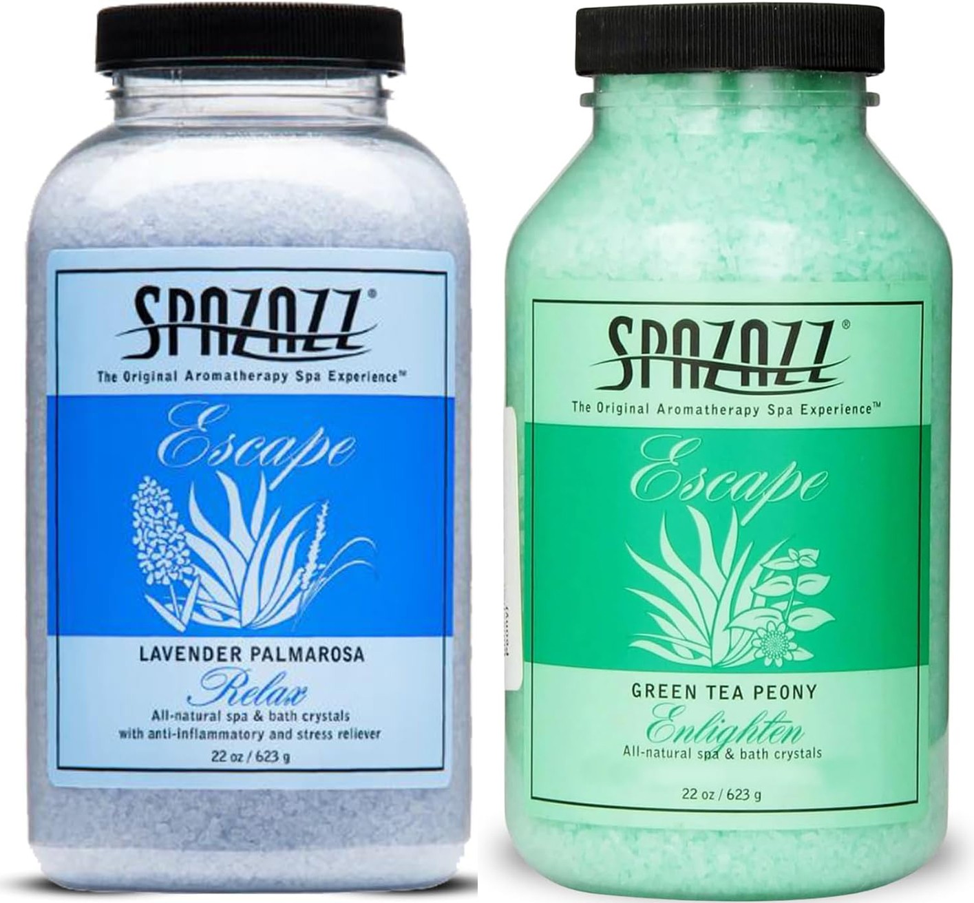 Spazazz Aromatherapy Spa/Bath Crystals 2PK - Lavender Palmerosa/Green Tea Peony