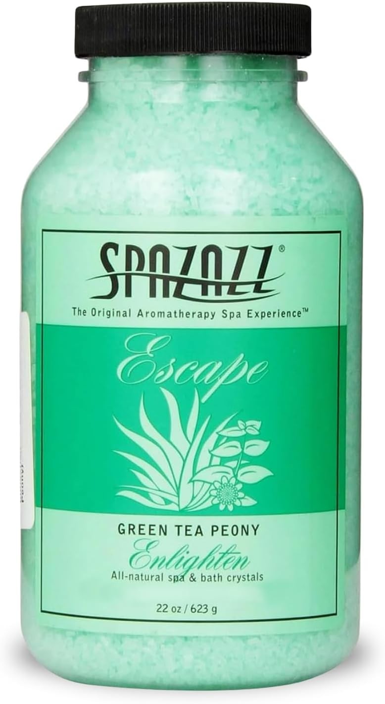 Spazazz Aromatherapy Spa and Bath Crystals - Green Tea Peony 22oz