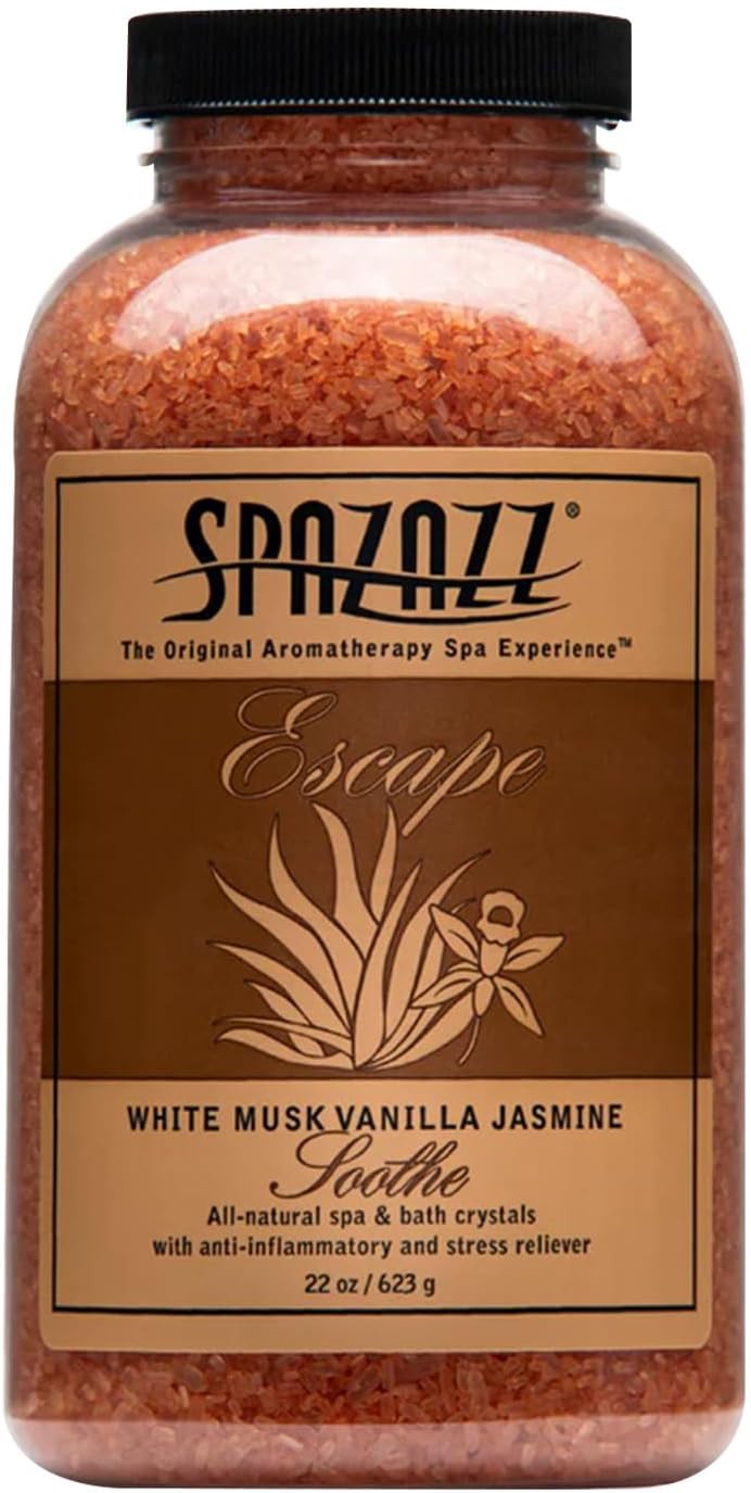 Spazazz Aromatherapy Spa and Bath Crystals - White Musk Jasmine Vanilla 22oz