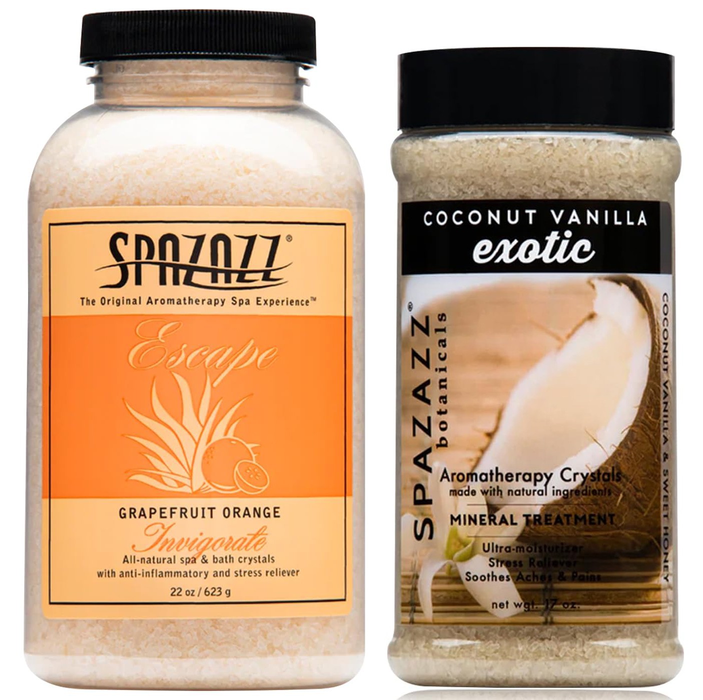 Spazazz Aromatherapy Spa/Bath Crystals 2PK - Grapefruit Orange/Coconut Vanilla