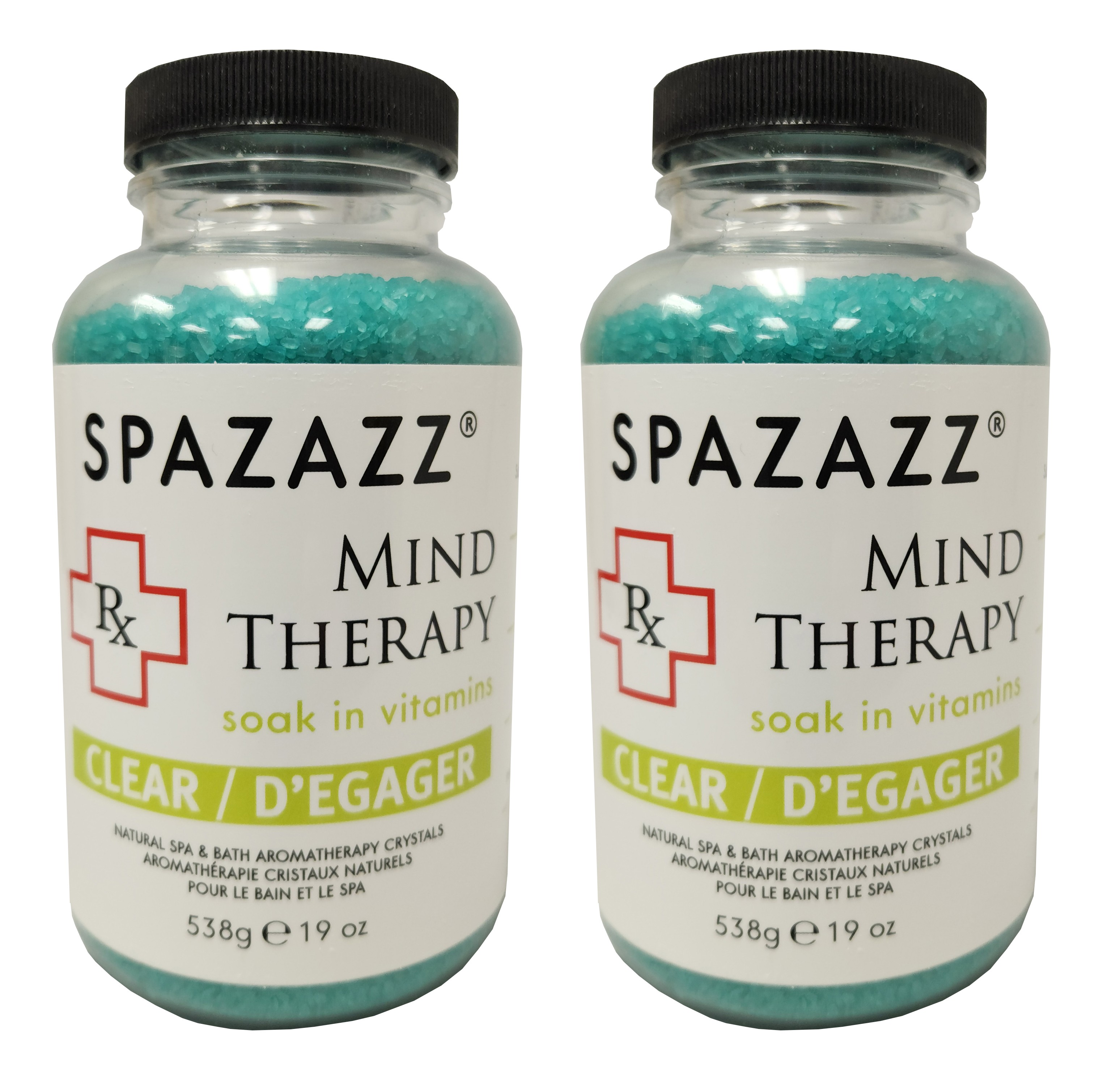 Spazazz Aromatherapy Spa and Bath Crystals - Mind Therapy 19oz (2 Pack)