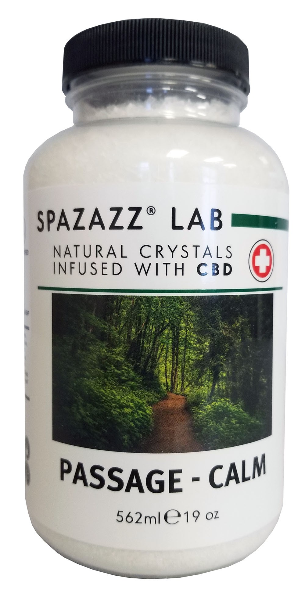 Spazazz Aromatherapy Spa and Bath Crystals Infused with CBD - Passage Calm 19oz