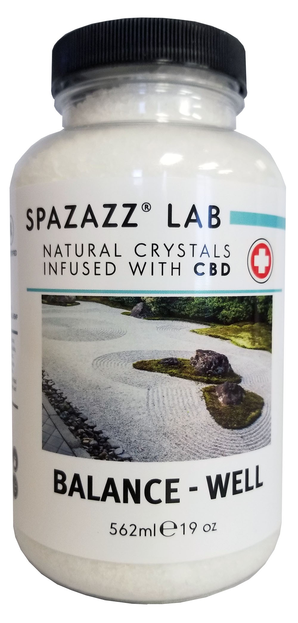 Spazazz Aromatherapy Spa and Bath Crystals Infused with CBD - Balance Well 19oz