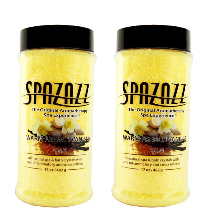 Spazazz Aromatherapy Spa and Bath Crystals - Warm French Vanilla 17oz (2 Pack)