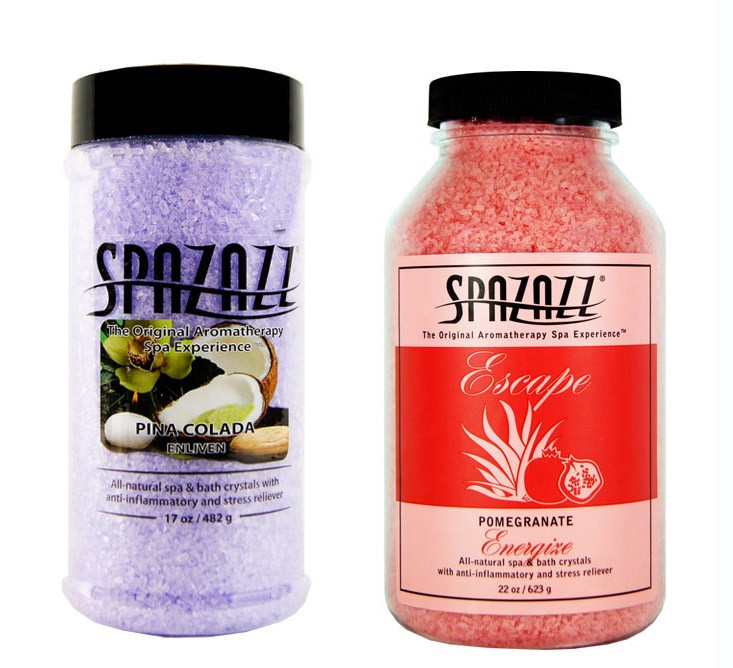 Spazazz Aromatherapy Spa and Bath Crystals - Pina Colada 17oz/Pomegranate 22oz