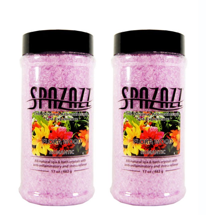 Spazazz Aromatherapy Spa and Bath Crystals - Flora Wood 17oz (2 Pack)