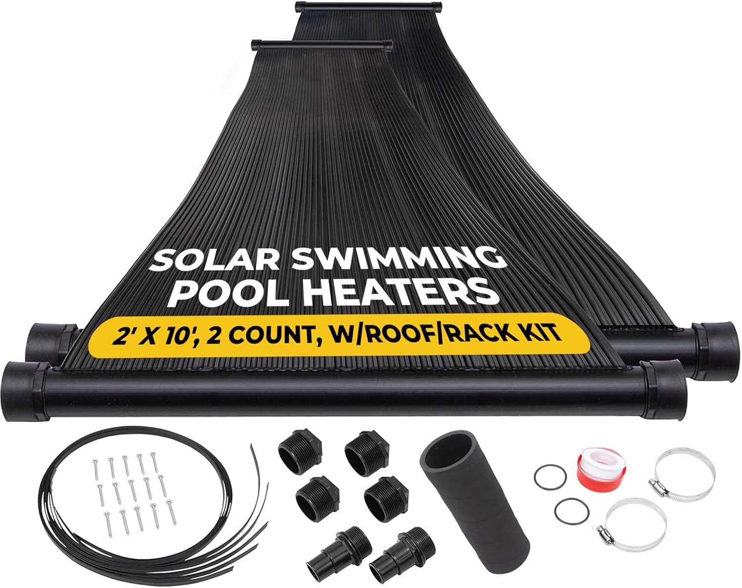 2-2'X10' SunQuest Solar Swimming Pool Heater with Roof/Rack Mounting Kit