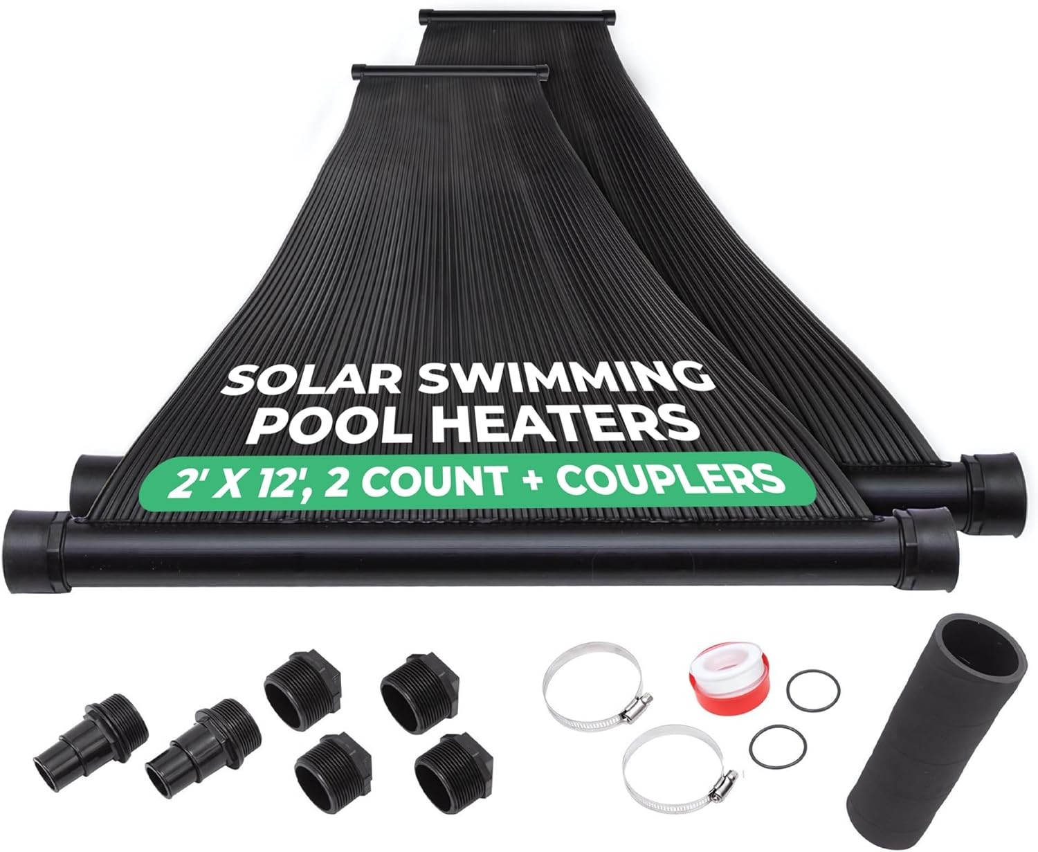 2-2'X12' SunQuest Solar Swimming Pool Heater with Couplers-Max-Flow