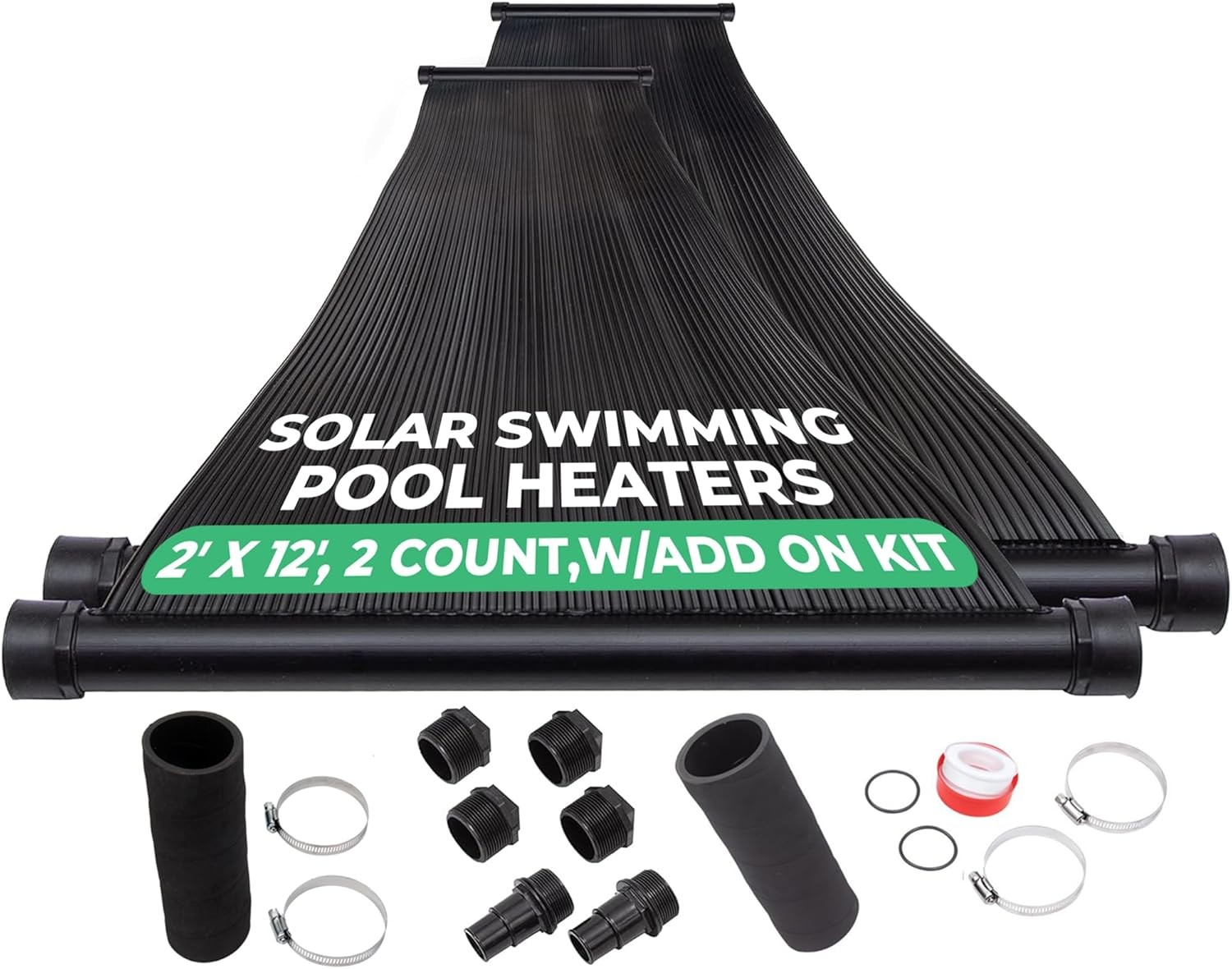 2-2'X12' SunQuest Solar Swimming Pool Heater with Add-On Couplers-Max-Flow