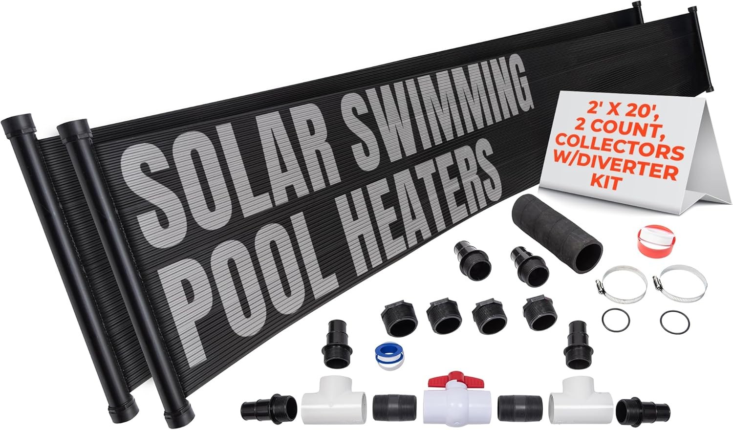 2-2'X20' SunQuest Solar Swimming Pool Heater with Diverter Valve Kit