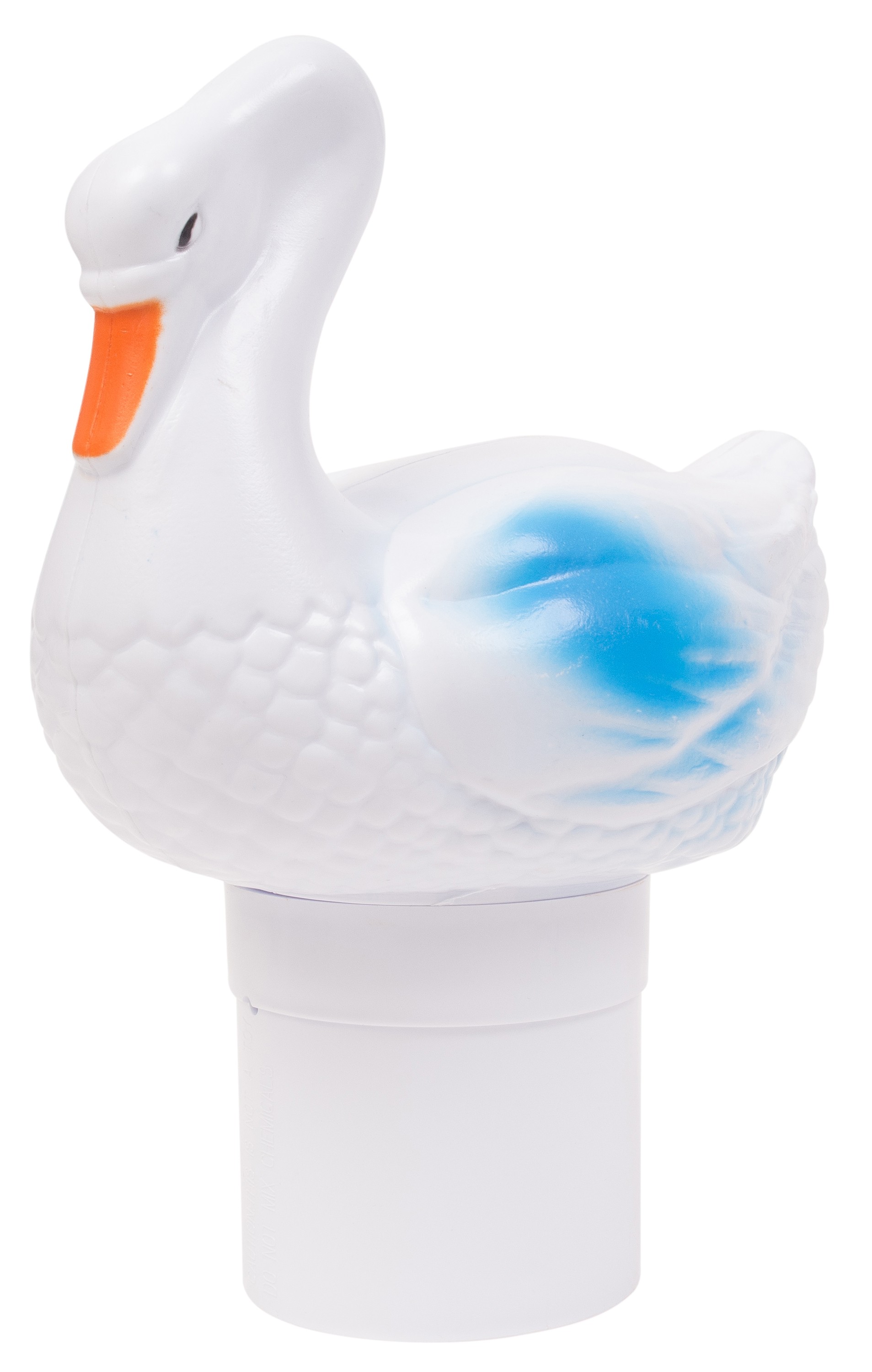 Floating Chlorine Bromine Dispenser for Swimming Pools Shaped as a Swan