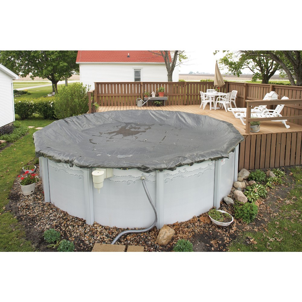 Winter Pool Cover Above Ground 12X24 Oval Arctic Armor 20 Yr Warranty w/ Clips