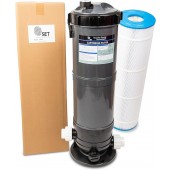 SET SUNSOLAR ENERGY TECHNOLOGIES Pool Cartridge Filter System 120SF Filter Area for Pools up to 20 000 Gallons. Union Fittings for 1.5" Pipe Included.