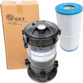 SET SUNSOLAR ENERGY TECHNOLOGIES Pool Cartridge Filter System 60SF Filter Area for Pools up to 10 000 Gallons.