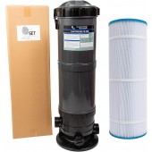 SET SUNSOLAR ENERGY TECHNOLOGIES Pool Cartridge Filter System 90SF Filter Area for Pools up to 15 000 Gallons.
