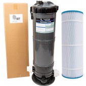 SET SunSolar Energy Technologies Pool Cartridge Filter System 90SF Filter Area for Pools up to 15 000 Gallons. Union Fittings for 1.5" Pipe Included.