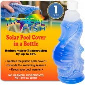 TROPICAL FISH LIQUID SOLAR BLANKET - Liquid Heat - Solar Pool Cover in a Bottle - Reduce Evaporation, Conserve Heat - 310 mL