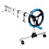 In-Ground Pool Solar Cover Aluminum Reel with Telescopic Tube and Wheels - 15ft
