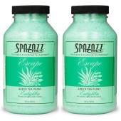 Spazazz Aromatherapy Spa and Bath Crystals - Green Tea Peony 22oz (2 Pack)