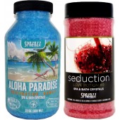 Spazazz Spa and Bath Crystals 2PK- Aloha Paradise 22oz/Love Potion no9 17oz