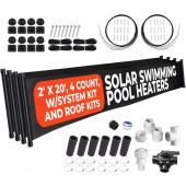4-2X20' SunQuest Solar Swimming Pool Heater Complete System with Roof Kits