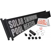 SunQuest Solar Swimming Pool Heaters - (2' x 20', 2 Count + Couplers) - Solar Hot Water Heater Panels w/Max-Flow Design - Pool Heaters for Above Ground Pools & Inground Pools, Pool Accessories