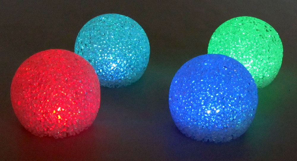 Floating Glitter Globes Color Changing Light for Patio Pool or Home 4 Pack